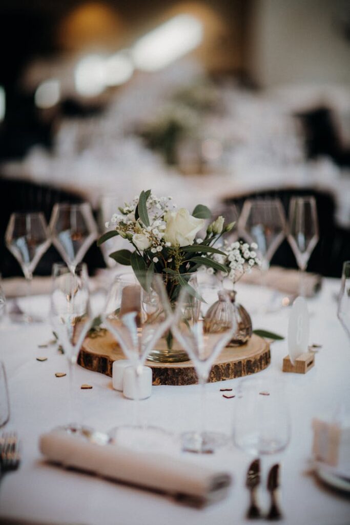 pexels photo 10970244 Beautifully arranged table setting with a floral centerpiece, ready for an elegant event.